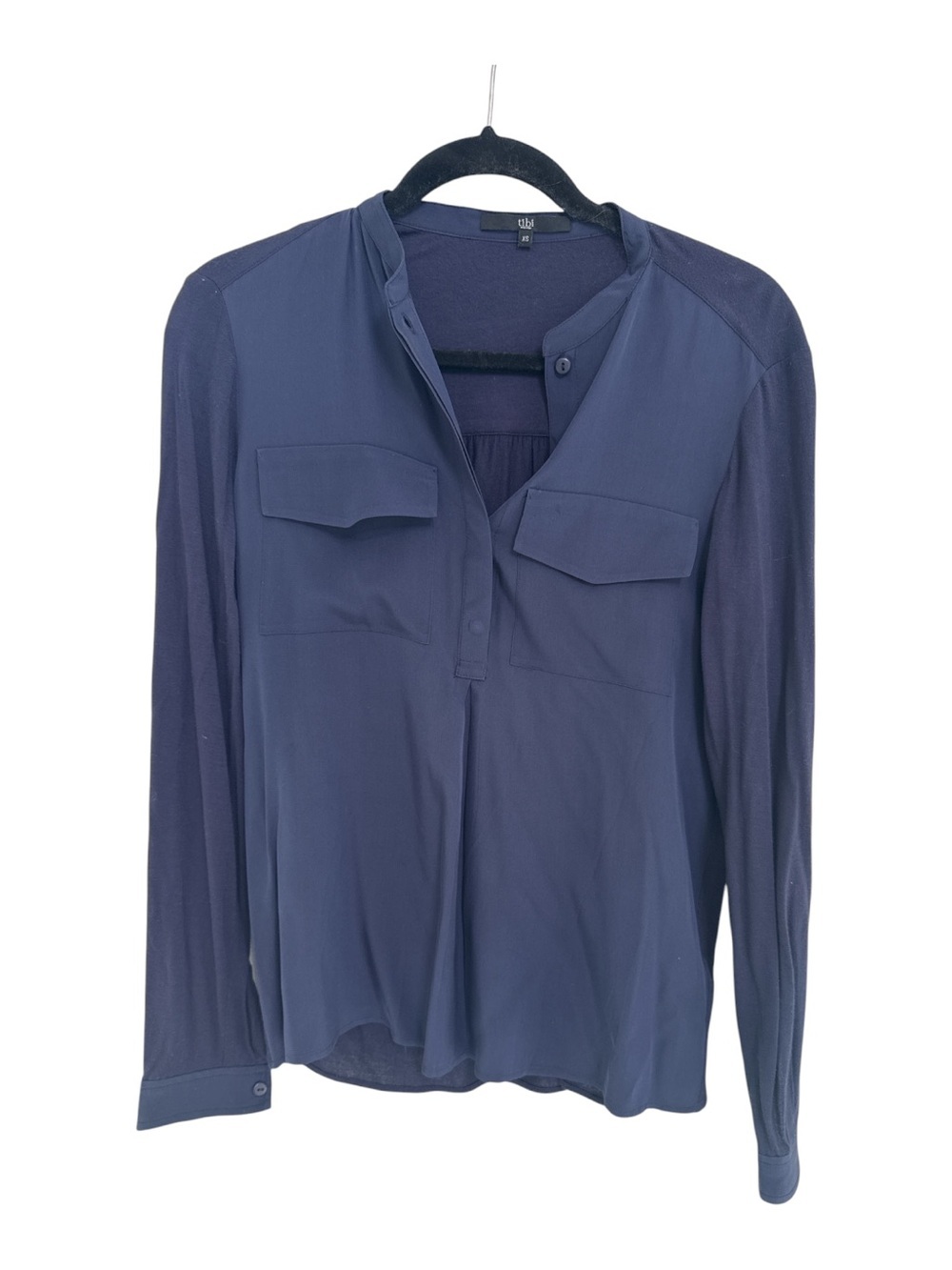 Tibi Women’s Navy Blue Blouse Loose Fit